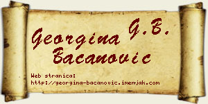 Georgina Bacanović vizit kartica
